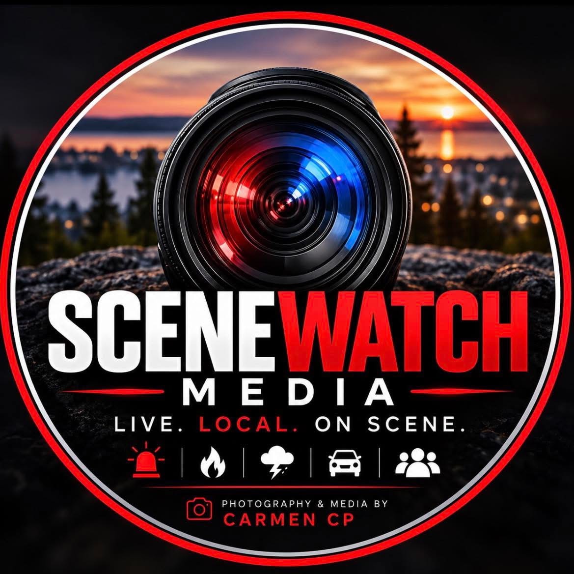 Scene Watch Media on scene — photographer with camera at an emergency scene